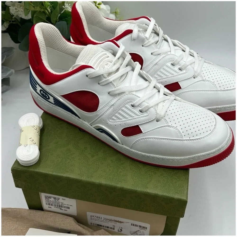 Gucci, low top basket sneaker size 15 made in Italy